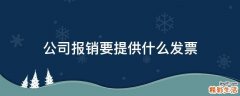 公司报销要提供什么发票
