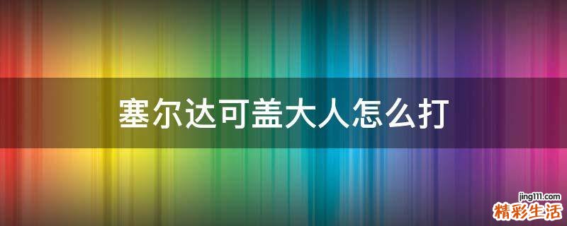 塞尔达可盖大人怎么打