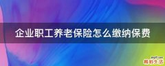企业职工养老保险怎么缴纳保费
