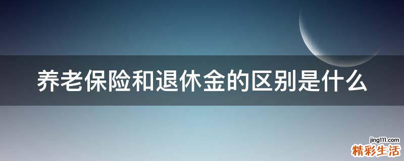养老保险和退休金的区别是什么