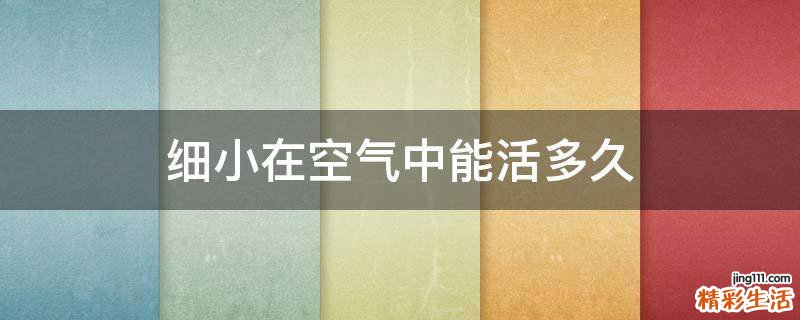 细小在空气中能活多久