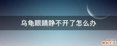 乌龟眼睛睁不开了怎么办