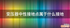 变压器中性接地点属于什么接地