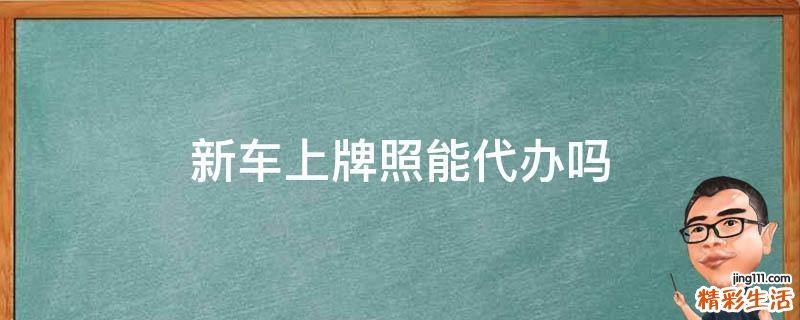新车上牌照能代办吗