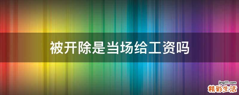 被开除是当场给工资吗