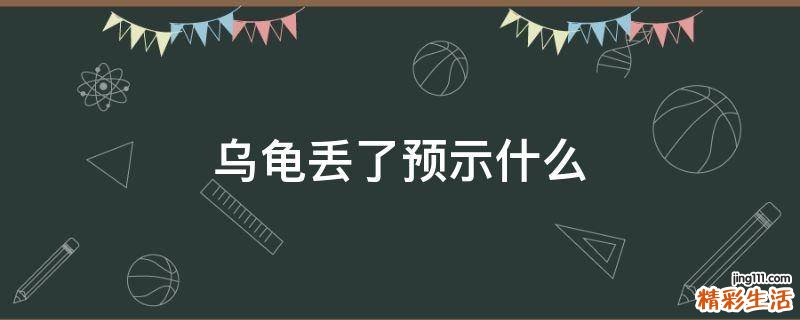 乌龟丢了预示什么