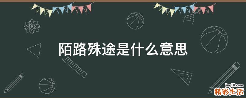 陌路殊途是什么意思
