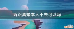 诉讼离婚本人不去可以吗