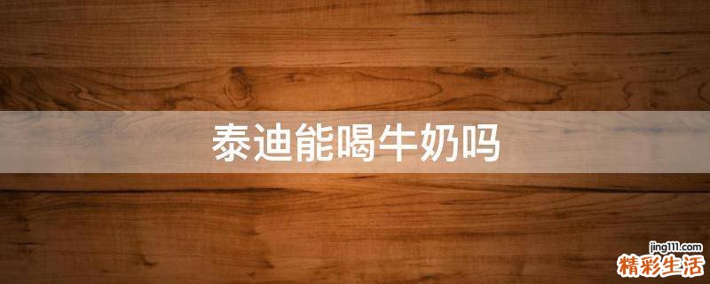泰迪能喝牛奶吗
