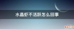 水晶虾不活跃怎么回事