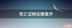 死亡证明在哪里开