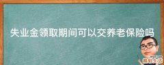 失业金领取期间可以交养老保险吗