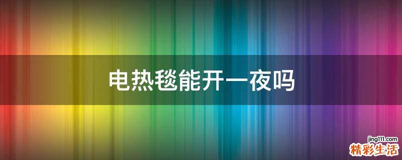 电热毯能开一夜吗