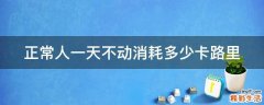 正常人一天不动消耗多少卡路里