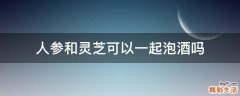 人参和灵芝可以一起泡酒吗