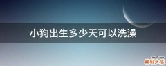小狗出生多少天可以洗澡