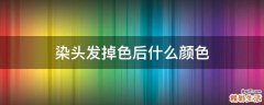 染头发掉色后什么颜色