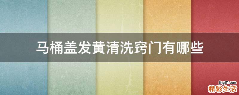 马桶盖发黄清洗窍门有哪些