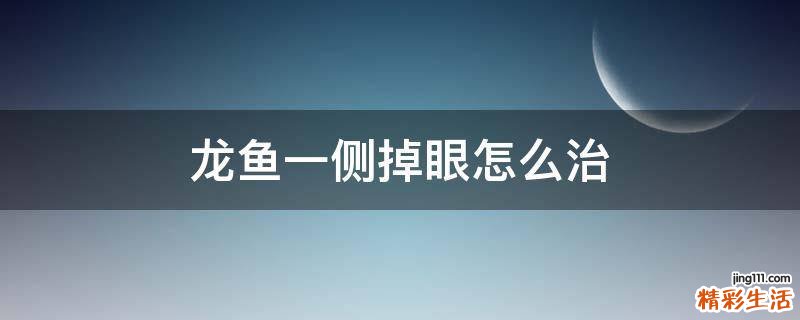 龙鱼一侧掉眼怎么治