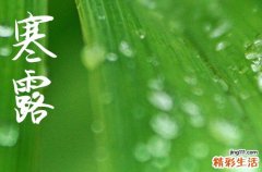 适合寒露发的简短祝福语