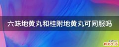 六味地黄丸和桂附地黄丸可同服吗