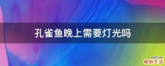 孔雀鱼晚上需要灯光吗