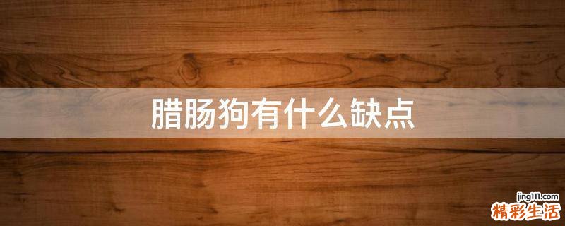 腊肠狗有什么缺点