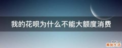 花呗为什么不能大额度消费