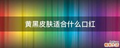 黄黑皮肤适合什么口红