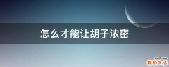 怎么才能让胡子浓密