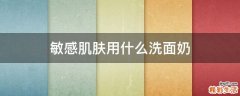 敏感肌肤用什么洗面奶