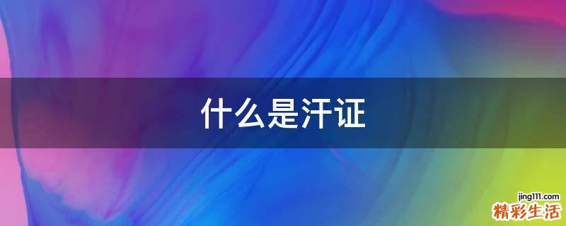 什么是汗证