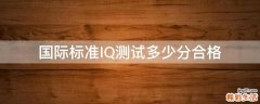 国际标准IQ测试多少分合格