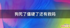 狗死了僵硬了还有救吗