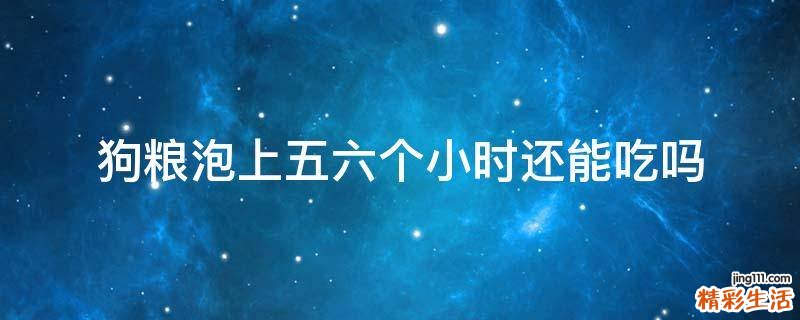 狗粮泡上五六个小时还能吃吗
