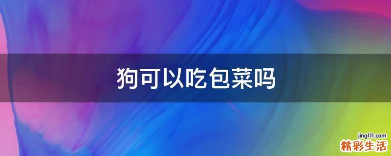 狗可以吃包菜吗