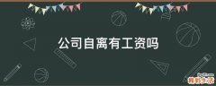 公司自离有工资吗