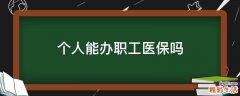 个人能办职工医保吗