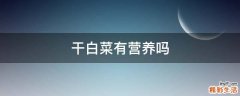 干白菜有营养吗
