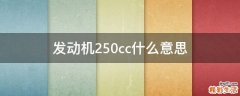 发动机250cc什么意思