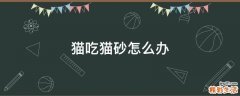 猫吃猫砂怎么办