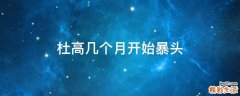 杜高几个月开始暴头