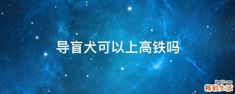 导盲犬可以上高铁吗