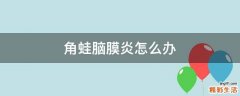 角蛙脑膜炎怎么办