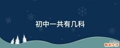 初中一共有几科