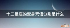 十二星座的变身咒语分别是什么