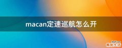 macan定速巡航怎么开