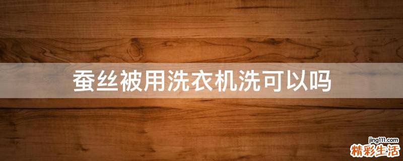 蚕丝被用洗衣机洗可以吗