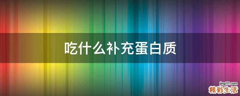 吃什么补充蛋白质