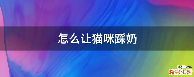 怎么让猫咪踩奶